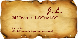 Jánosik László névjegykártya